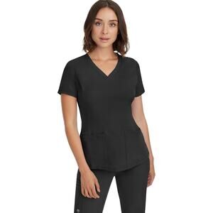 HH Works Healing Hands Women's Size XL Black Media Pocket Pen Pocket